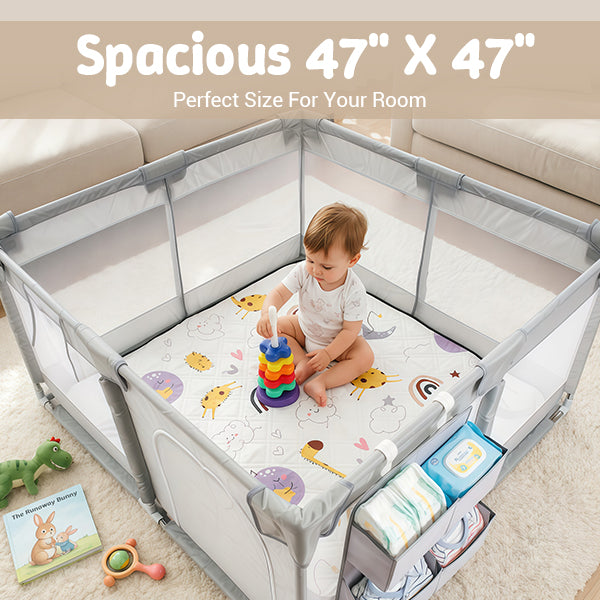 Desque Baby Playpen 47x47 Inch with mat