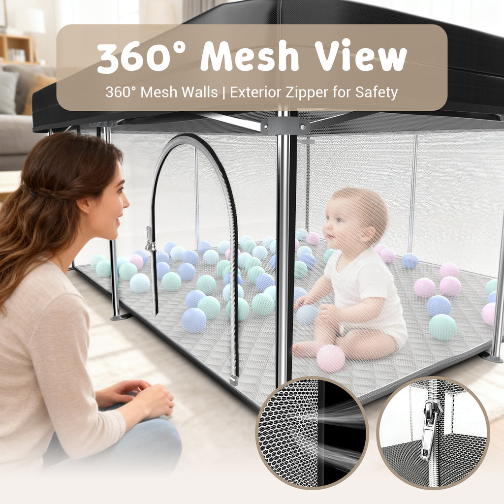 Desque Foldable Baby Playpen, 50 x 50 inches