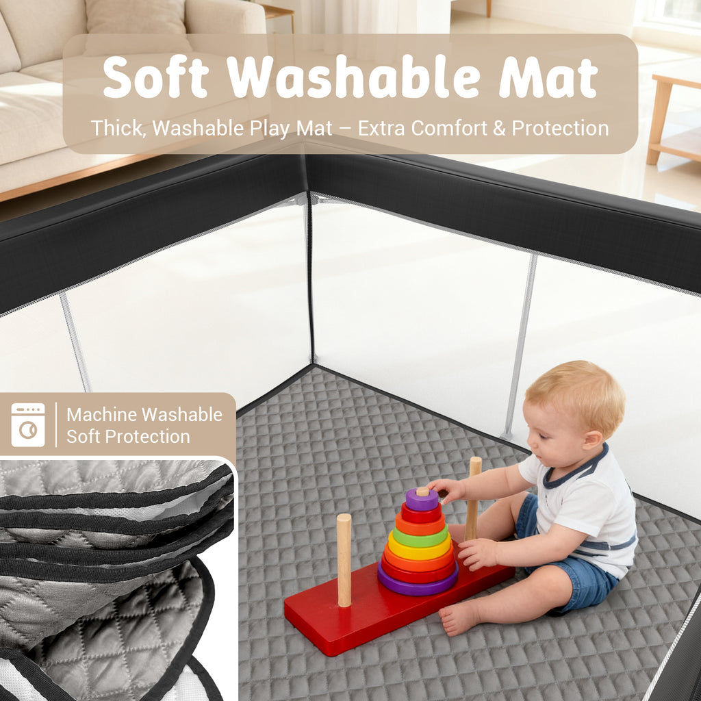 Desque Foldable Baby Playpen, 50 x 50 inches
