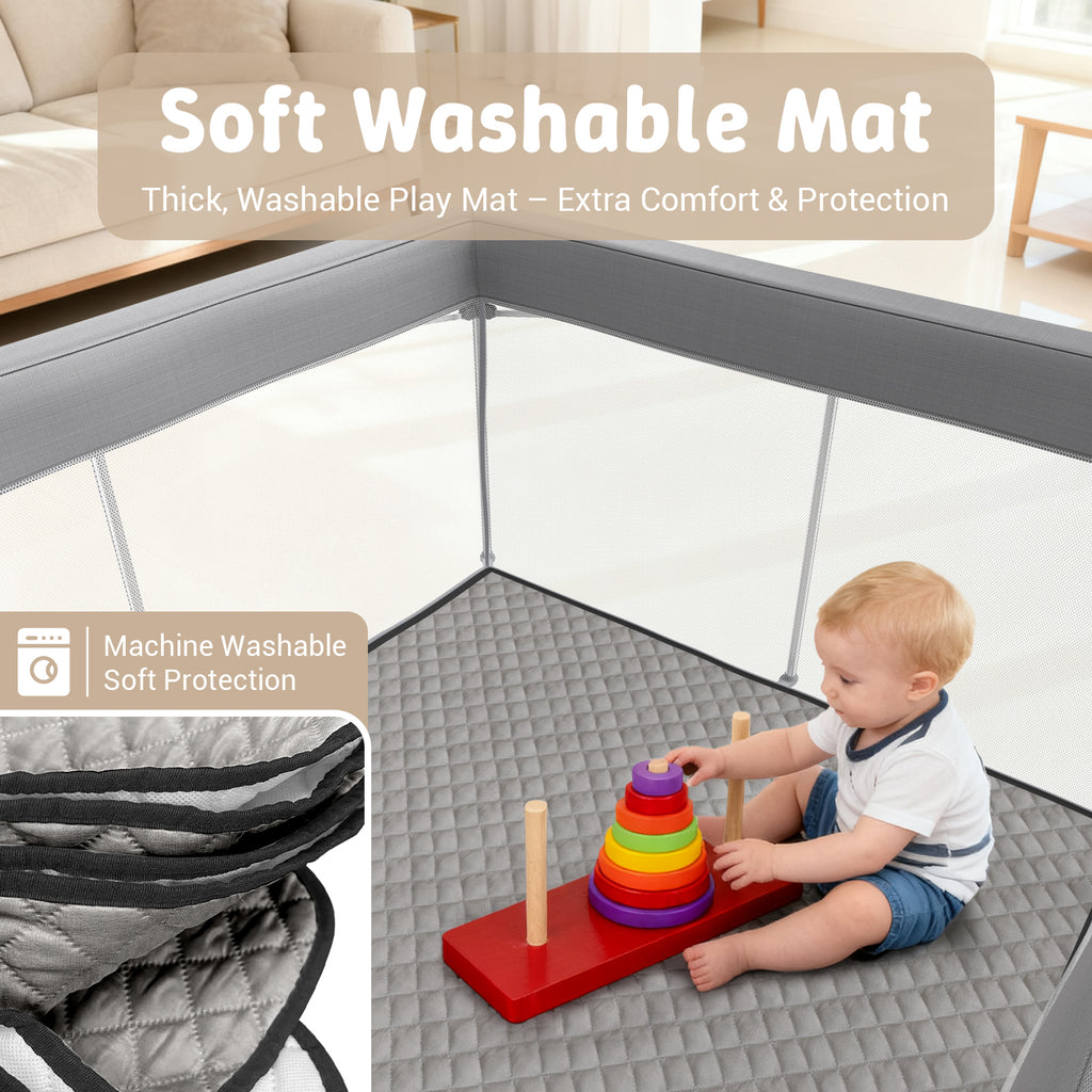 Desque Foldable Baby Playpen, 50 x 50 inches