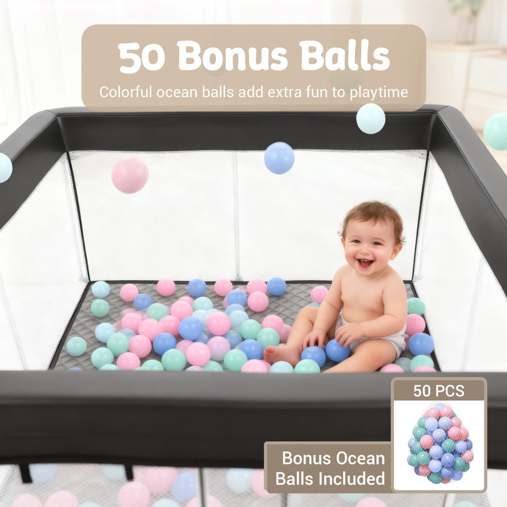 Desque Foldable Baby Playpen, 50 x 50 inches