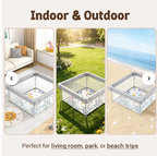 Desque Foldable Baby Playpen 47x47 Inch with Mat