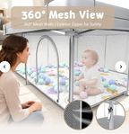Desque Foldable Baby Playpen 47x47 Inch with Mat
